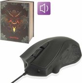 Death Wings of Seal Professional Bedrade USB 7D Optische Concept Gaming Mouse met Intelligent Voice System (250/500/1000/1250/1500/2000 Dpi) (Zwart)