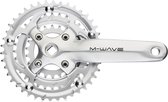 M-Wave Crankset 3-speed, 42-32-22 Tanden, zilver Pedaalarmlengte 170mm