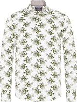 Overhemd bloemenprint Sam Denim 1069 White Size : S | overhemd heren lange mouw | overhemden heren lange mouwen