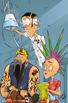 Afspraakkaart Kapper - Cartoon 'Hanekam' - 500 stuks