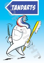 Carte de rendez-vous Dentiste - Dessin animé 'Walking tooth' - 50 pièces