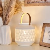 MANDEE.NL -  Boho-stijl Tafellamp - Vintage Tafellamp - Foes Decoratieve Tafellamp Wit Beige 1-lichtbron - Retro tafellamp - Moderne Tafellamp - Woonkamer tafellamp - E14 40 Watt R