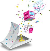 Boemby - Exploderende Confettikubus Wenskaart - TRIO - Explosion Box - Verjaardagskaart - kaart met Confetti - Happy Birthday - Confetti kaart - Unieke wenskaarten - #7