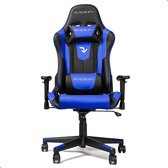 Gamingstoel | Bureaustoel | Ergonomische stoel | Verstelbare armleuning | Instelbare hellingshoek | Zwart | Blauw