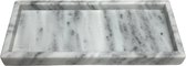 Mivalo® Marmeren Dienblad Rechthoek – Plateau – Schaal – Decoratie Tray – Wit  – 30x13cm