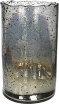 Oneiro’s Luxe Waxinelichthouder  HOPO Zilver - 15x15x25 cm - kaarsenhouders - kaarsenhouder - waxinehouder - decoratie – woonaccessoires – theelichthouder – zwart – goud – zilver