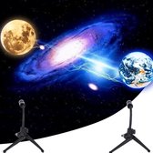2 in 1 Projector - Galaxy projector - Nachtlamp - Aarde en Maan projector - USB - 360° Draaibaar