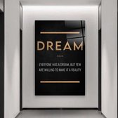 Wallyard - Glasschilderij DREAM - Wall art - Schilderij - 40x60 cm - Premium glass - Incl. muur bevestiging