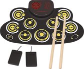 Elektronisch drumstel met 9 pads, elektrische trommel, beginners, drumstel, e-drum met ingebouwde luidsprekers en sticks