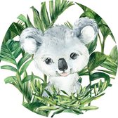 Muur sticker - jungle - decoratie slaapkamer - baby kamer - kinderkamer - jungle - dieren - koala - thema jungle - muursticker slaapkamer