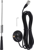 Creden - Autoradio Antenne - Universeel - 4 meter Kabel - Antennespriet - Radio - Auto - Antennekabel - FM - Adapter - 31.5 cm - Zwart