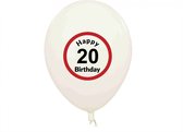 Ballonnen 20 - verjaardag - happy birthday