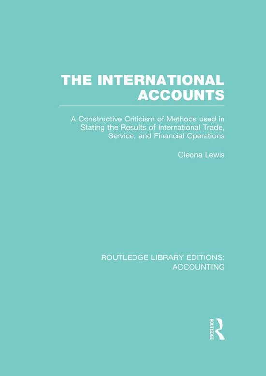The International Accounts - cover