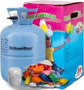 Helium tank voor ballonnen verjaardag 30 - Set inclusief latex ballonnen en polyband - Helium star