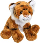 Pluche Tijger knuffeldier van 13 cm - Speelgoed dieren knuffels cadeau voor kinderen