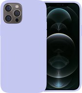 Ceezs telefoonhoesje geschikt voor Apple iPhone 12 / 12 Pro hoesje - silicone backcover - optimale bescherming - Lavendel