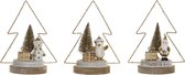 Kerstversiering DKD Home Decor Metaal (3 pcs) (17 x 11 x 22 cm)