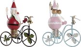 Kerstversiering DKD Home Decor Metaal (2 pcs) (15 x 9 x 19 cm)