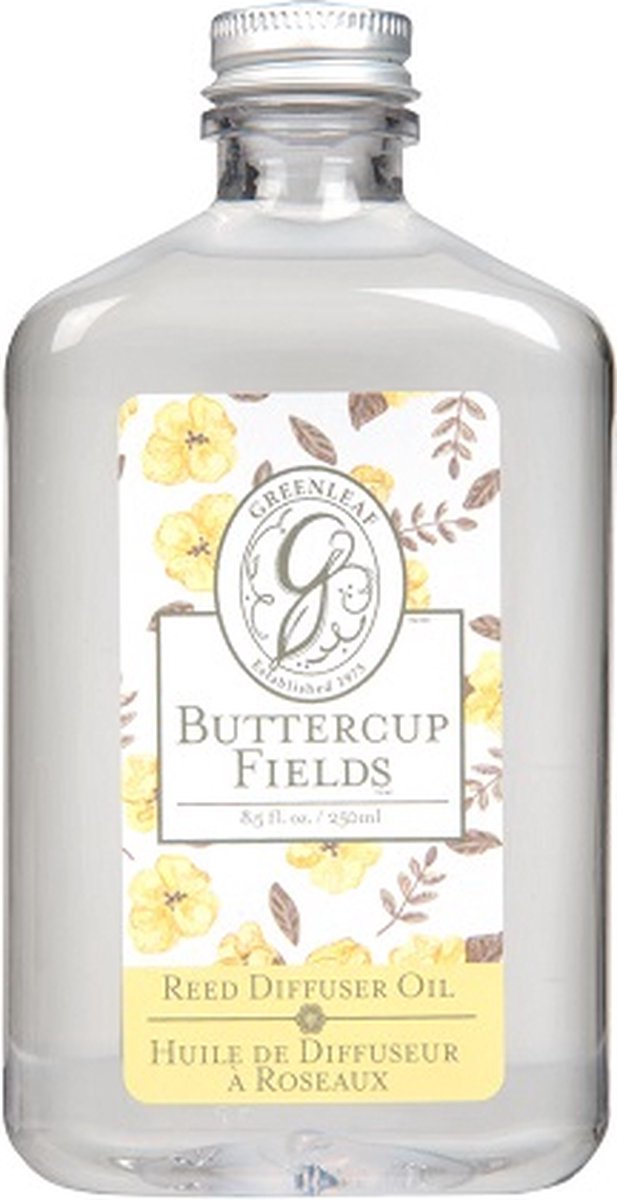 GreenleafGifts Buttercup Fields 250ml Reed Oil-voor geurstokjes