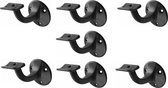 Support main courante noir 65mm - A visser - Selle creuse Hermeta - 3500-70 - 7 pièces