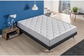 DEKO DREAM SUPERB Set Pocketveringmatras 160x200 cm + Imitatieleren bedbodem + 4 Voeten