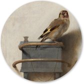 Wandcirkel Het Puttertje - 90 cm - Aluminium; Dibond - Schilderij Oude Meesters