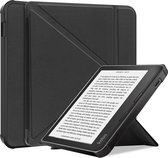 E-reader hoesje voor Kobo Libra 2 hoesje - Tri-fold book case met magnetische sluiting - Zwart