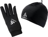 ODLO Set POLYKNIT HAT + GLOVES SporthandschoenenBlack-black - Maat XXL