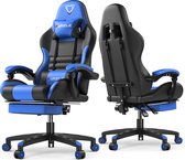 Polaza®️ Gaming Stoel – Professionele Game Stoel – Gaming – Gaming Chair – Blauw/Zwart