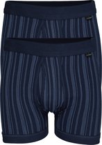 SCHIESSER Original Classics shorts (2-pack) - Feinripp met gulp - blauw gestreept - Maat: L