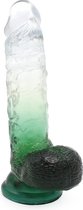 Kiotos Cox Color Gekleurde Dildo 08 - transparant/groen