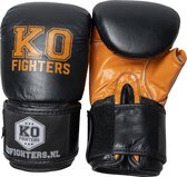 KO FIGHTERS Bokshandschoenen - Kickboks - Handschoenen - Boksen - Bokszak - Leder - Oranje  - M