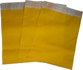 100 stuks - Geel webshop kleding verzendzakken - 25 x 31 cm poly mailers groot, verzendzakken enveloppen postzakken voor verpakking coax kledingzakken zelfklevend kleding gripzak p