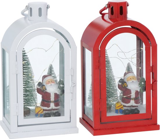 Verlichte Kerstlantaarn met Sneeuweffect - Decoratieve Winterlamp