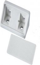 Eleganca verbindingshoek kunststof wit - 100 stuks - Kastverbinders - Hoekverbinders met losse afdekkap - Connector van meubels en andere hoekverbindingen - Hoekankers