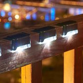 LED Solar Lamp voor op Muur - 4 stuks Automatisch | Zwart / Wit licht