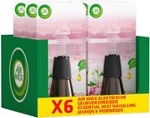 Air Wick Automatische Geurverspreider Essential Mist - Navulling- Jasmijn & Pioenroos - Geparfumeerde Mist Van Etherische Oliën - 6 x 20 ml