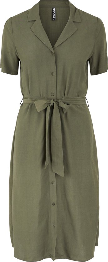 Pieces Maat L PCOLIVIA SS DRESS NOOS BC Dames Jurk