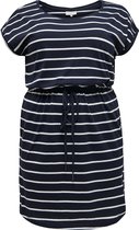 ONLY CARMAKOMA CARAPRIL SS KNEE  DRESS STRIPE JRS NOOS Dames Jurk - Maat S-42/44