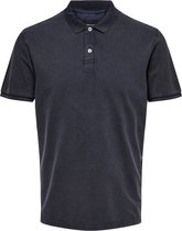 ONLY & SONS ONSTRAVIS SLIM WASHED SS POLO NOOS  Heren Poloshirt - Maat L