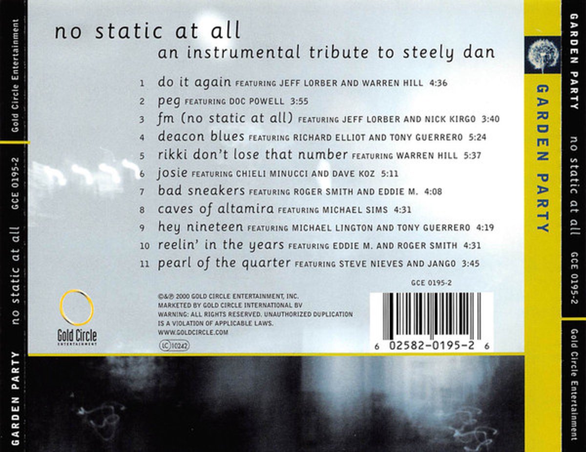 No Static At All Steely Dan Tribute..., Tony Guerrero CD (album