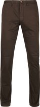 Suitable - Chino Sartre Donkerbruin - Slim-fit - Chino Heren maat 52