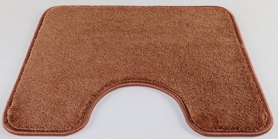Luxe WC mat bruin rood 50x60 22cm uitsparing | bol.com