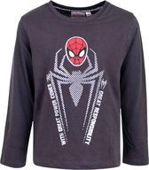 Spiderman  longsleeve shirt metal studs grijs 98