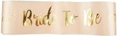 Team Bride set roze met gouden letters sjerp - 5 pers