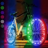 BOTC Spaakverlichting LED - Spaak wiel Led verlichting-Fiets Licht - Lichtsnoer Fietswie l- 7 Kleurverloop - Neo/Rainbow