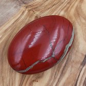 Rode Jaspis Massagesteen - Daadkracht - Ovaal 6cm - Edelsteen - Massage - Reiki - Energie