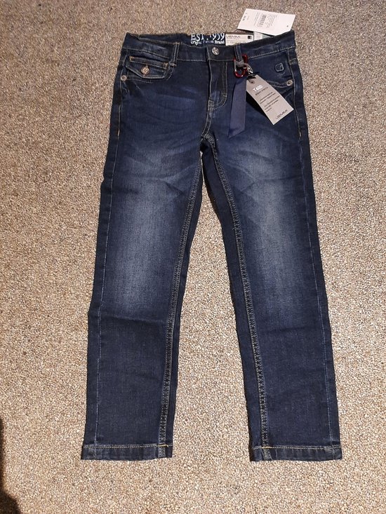 Lemmi - kinder jeans - donkerblauw - memory stretch - maat 152 | bol.com