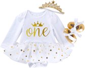 Cakesmash set One is Gold 3-delig - eerste - verjaardag - 1 - baby - kind - kinderkleding - one