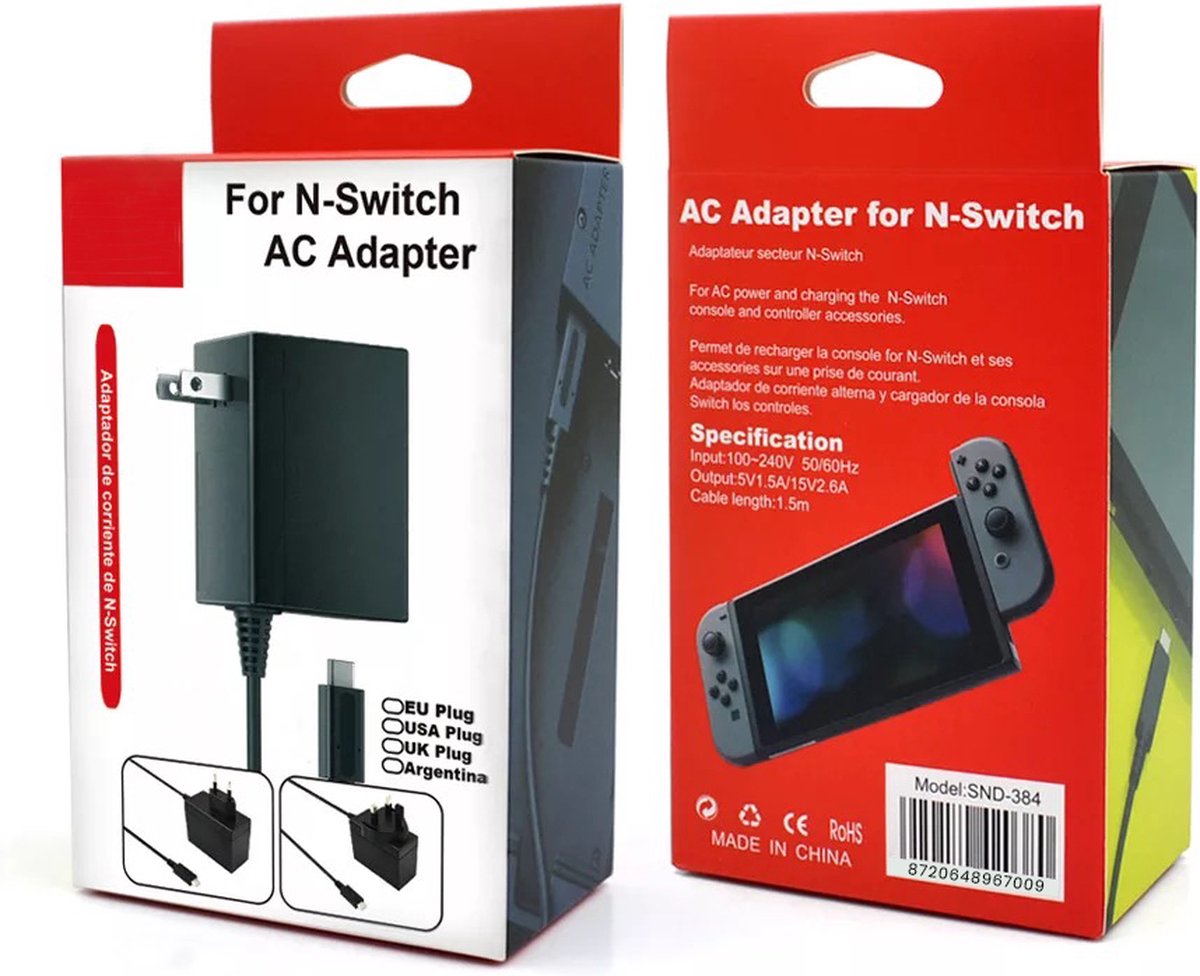 Shopping Moments - Nintendo Switch lader - USB-C 15V Laadkabel - Nintendo Switch Usb-C - Nintendo Switch -